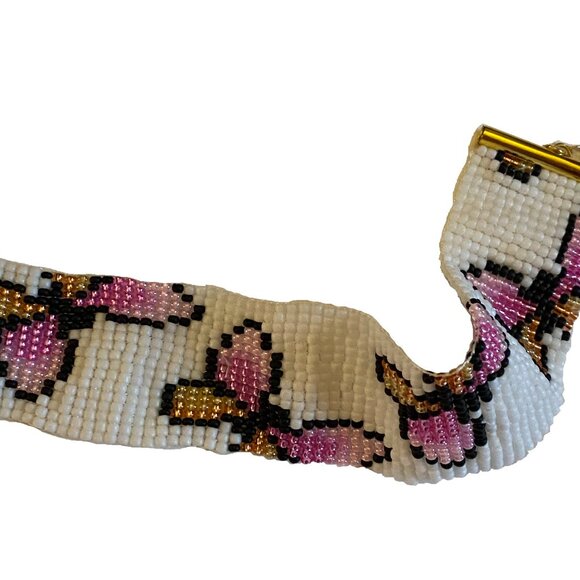 Hand Beaded Butterfly Bracelet - Picture 1 of 4
